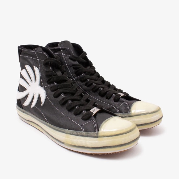 Palm Angels Other - Palm Angels Sneakers Vulcanized High Top Black leather Size 10.5/11 Mens (EU44)